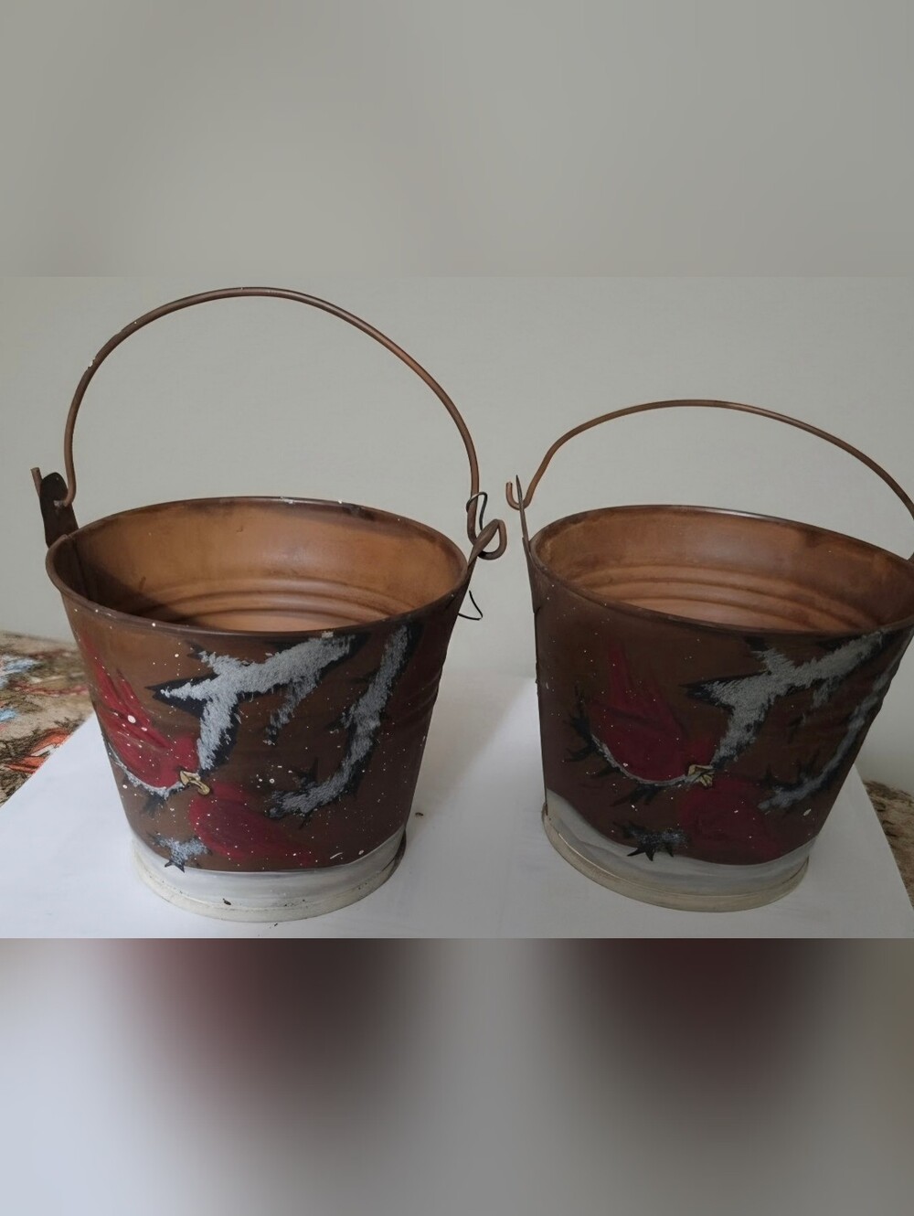 Winter Cardinal Decor/outdoor Tree Seed Holders, Candle Holders
